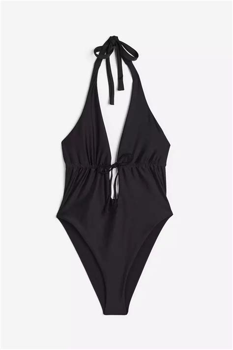 hm mayokini|h&m high leg swimsuit.